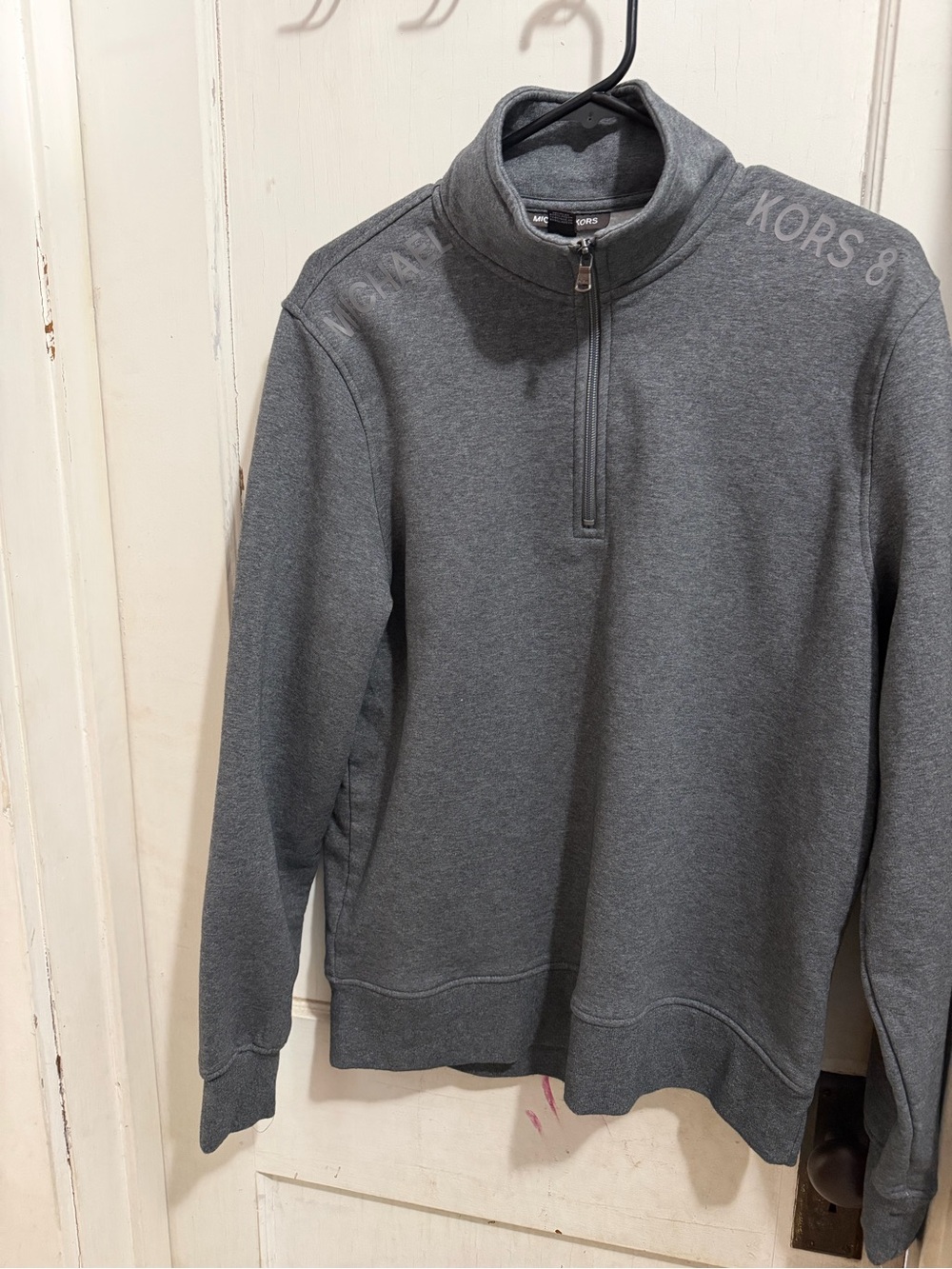 Michael Kors Men's Charcoal Half-Zip Pullover Sweater